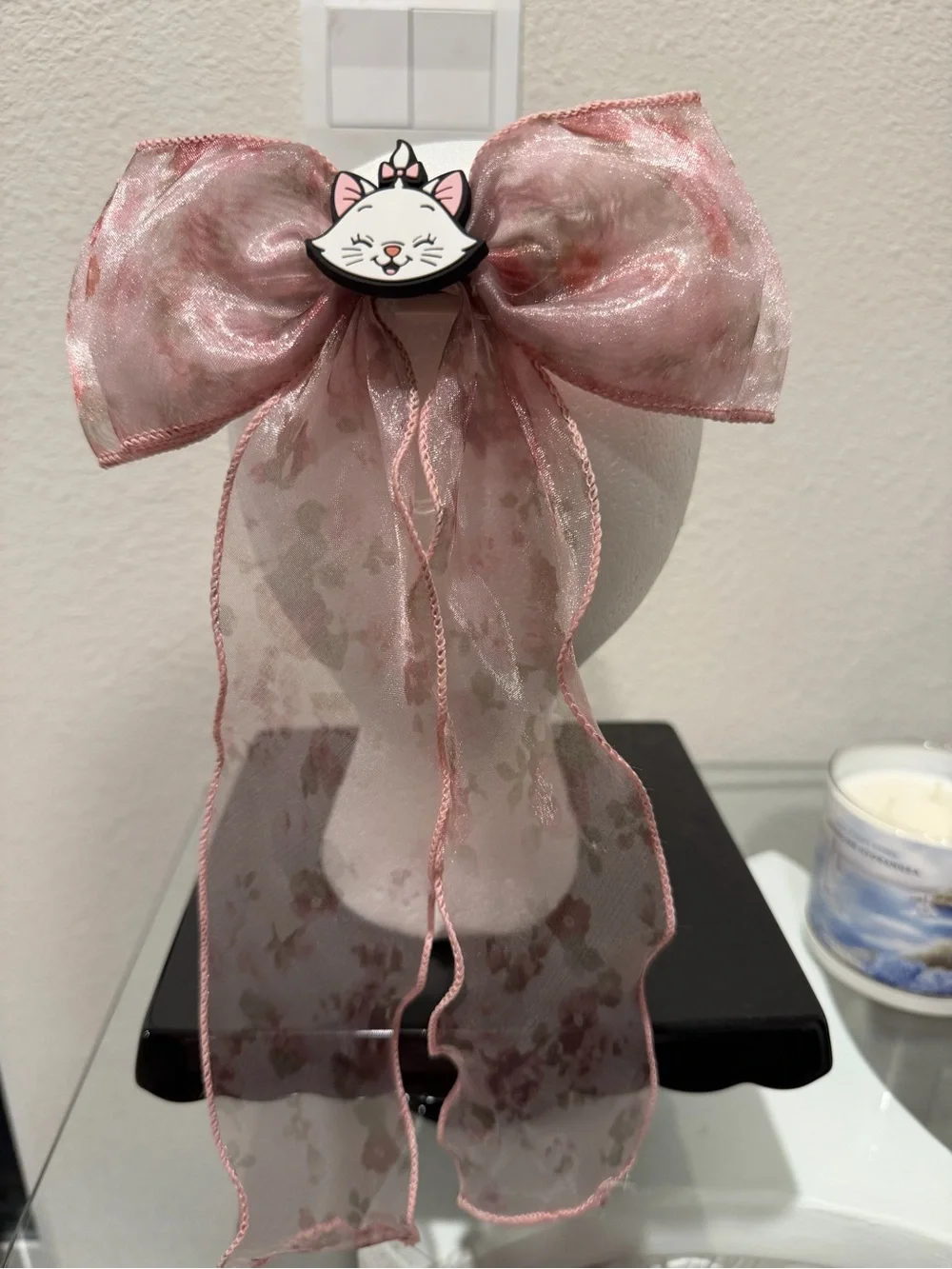 Pink Shimmery “Marie” Bow Hair Clip
